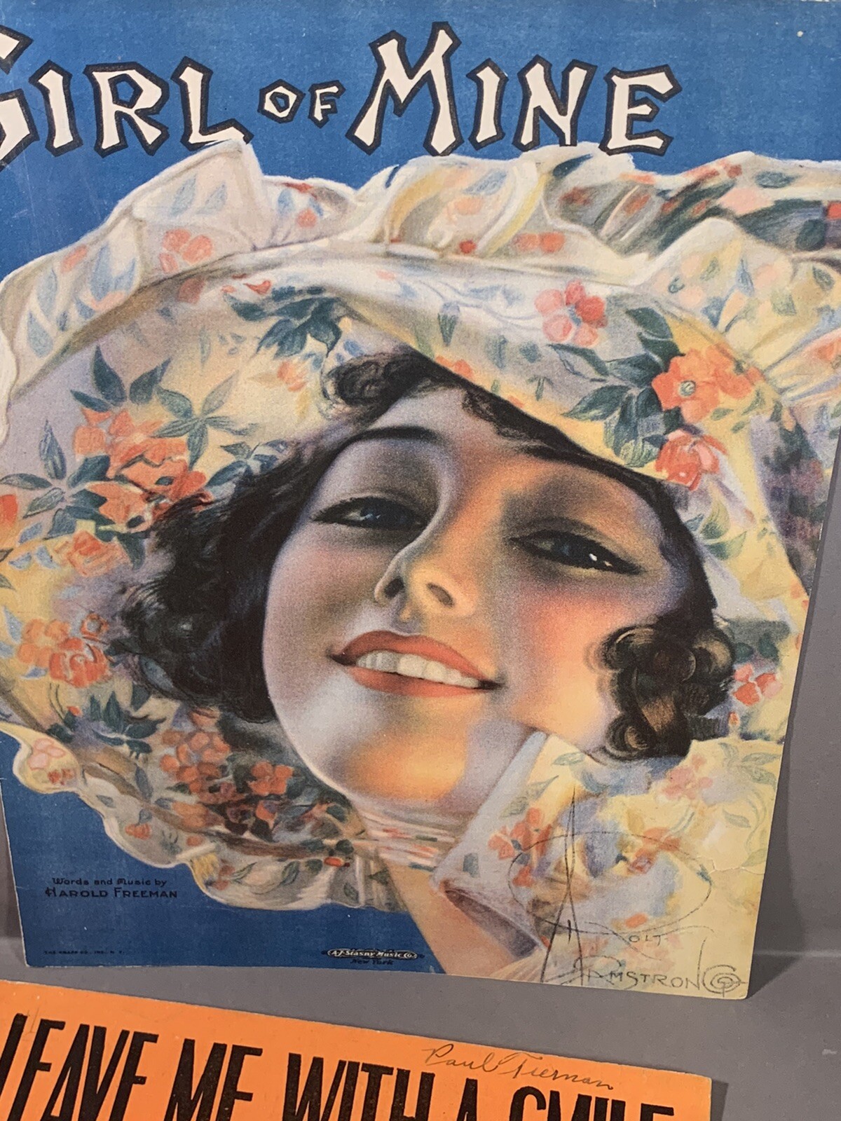 Beautiful Flapper Girl & Deco Girl ART ~ Vintage Sheet Music Lot 1920s & 1930s