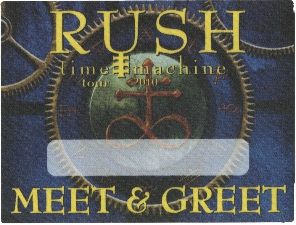 Rush 2010 Time Machine concert tour Meet & Greet Backstage Pass