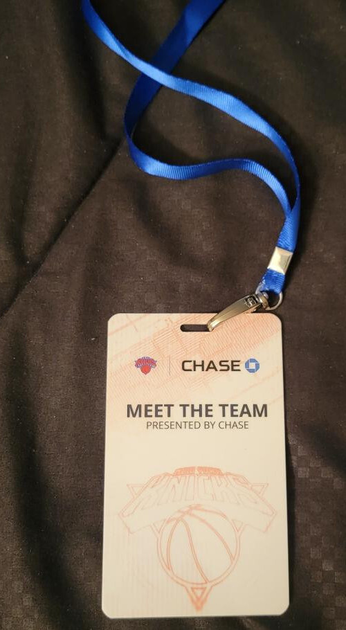 New York Knicks Meet the Team Promo Laminated Pass Chase with Lanyard