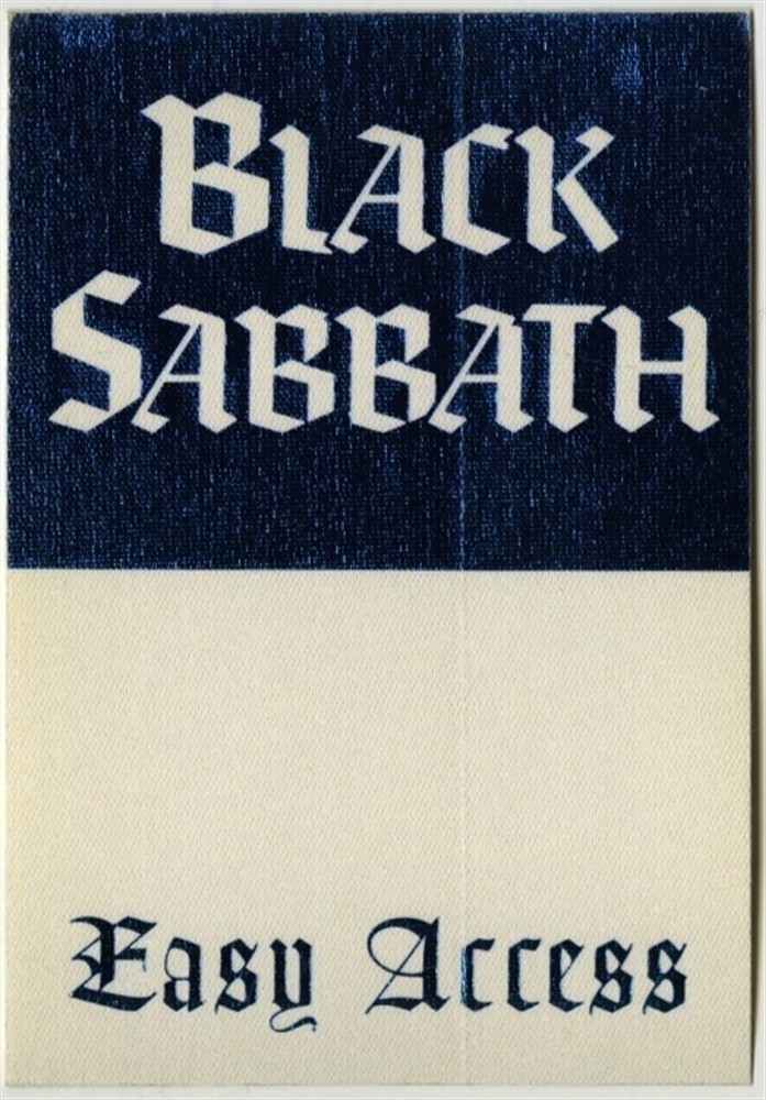 Black Sabbath 1995 Forbidden concert tour All Access Blue Foil Backstage Pass