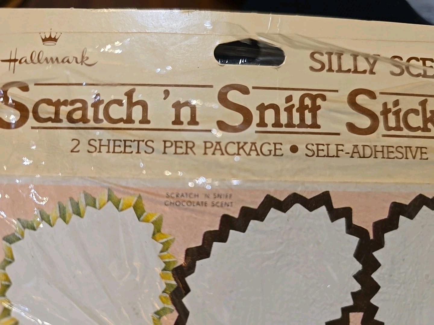 Vintage 1984 Silly Scents Scratch N Sniff Stickers Partial Chocolate Hallmark