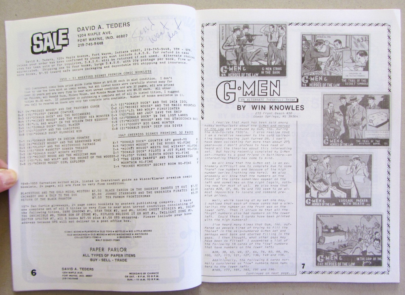 THE WRAPPER #58~APR 1-MAY 15, 1986~NON-SPORTS TRADING CARDS ADZINE~44 PAGES~VG