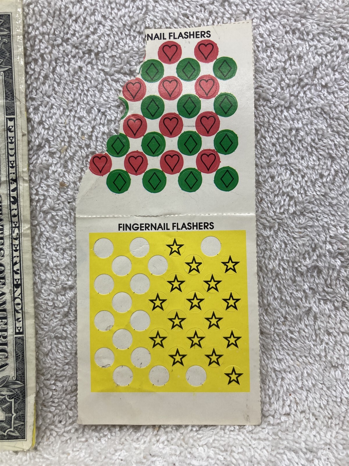 1980’s 1990’s Fingernail Flashers Decal Stickers Crackerjack Prize ? Vtg