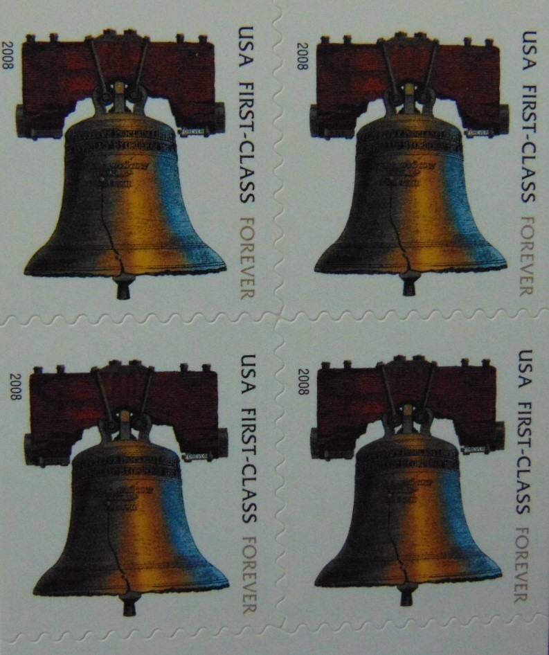 USPS Liberty Bell Forever Stamps 5 Full MNH Mint Unused Sheets, Total 100 Stamps