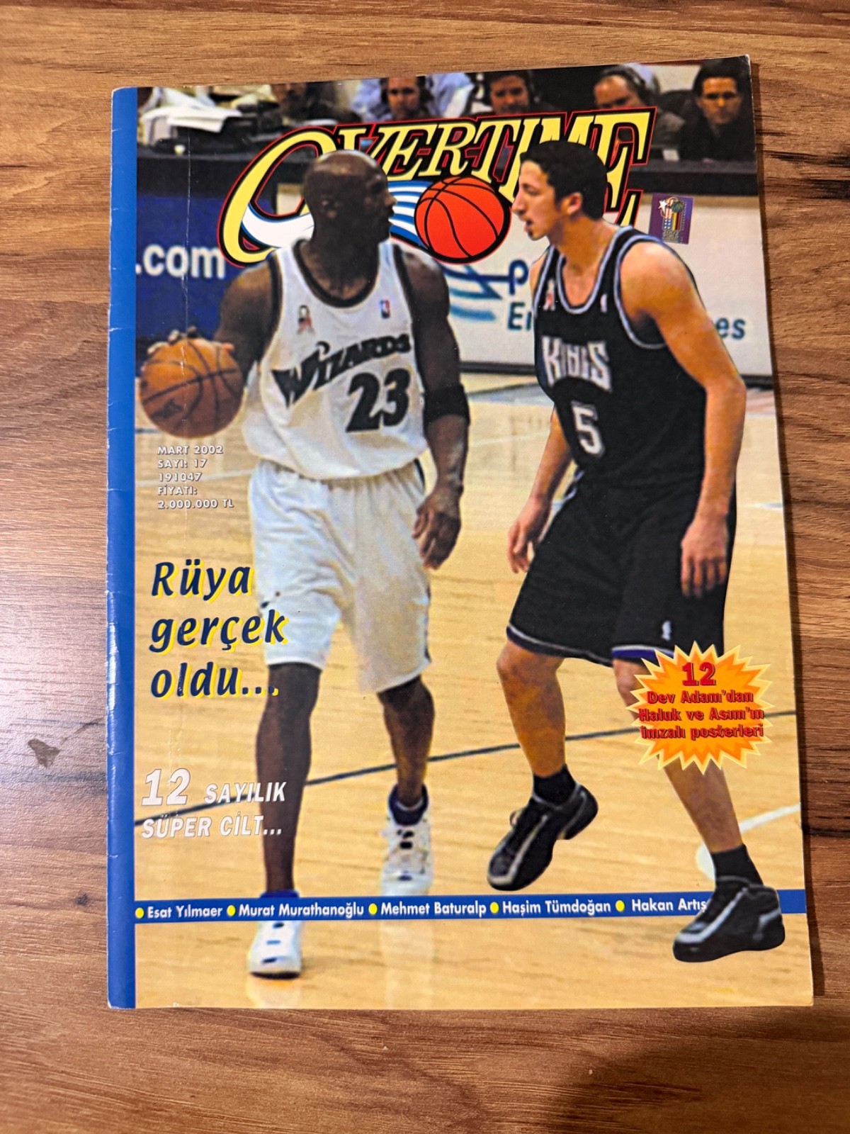 Michael Jordan Wizards Cover SuperBAsket Magazine March 2002 Turkish Rare NBA