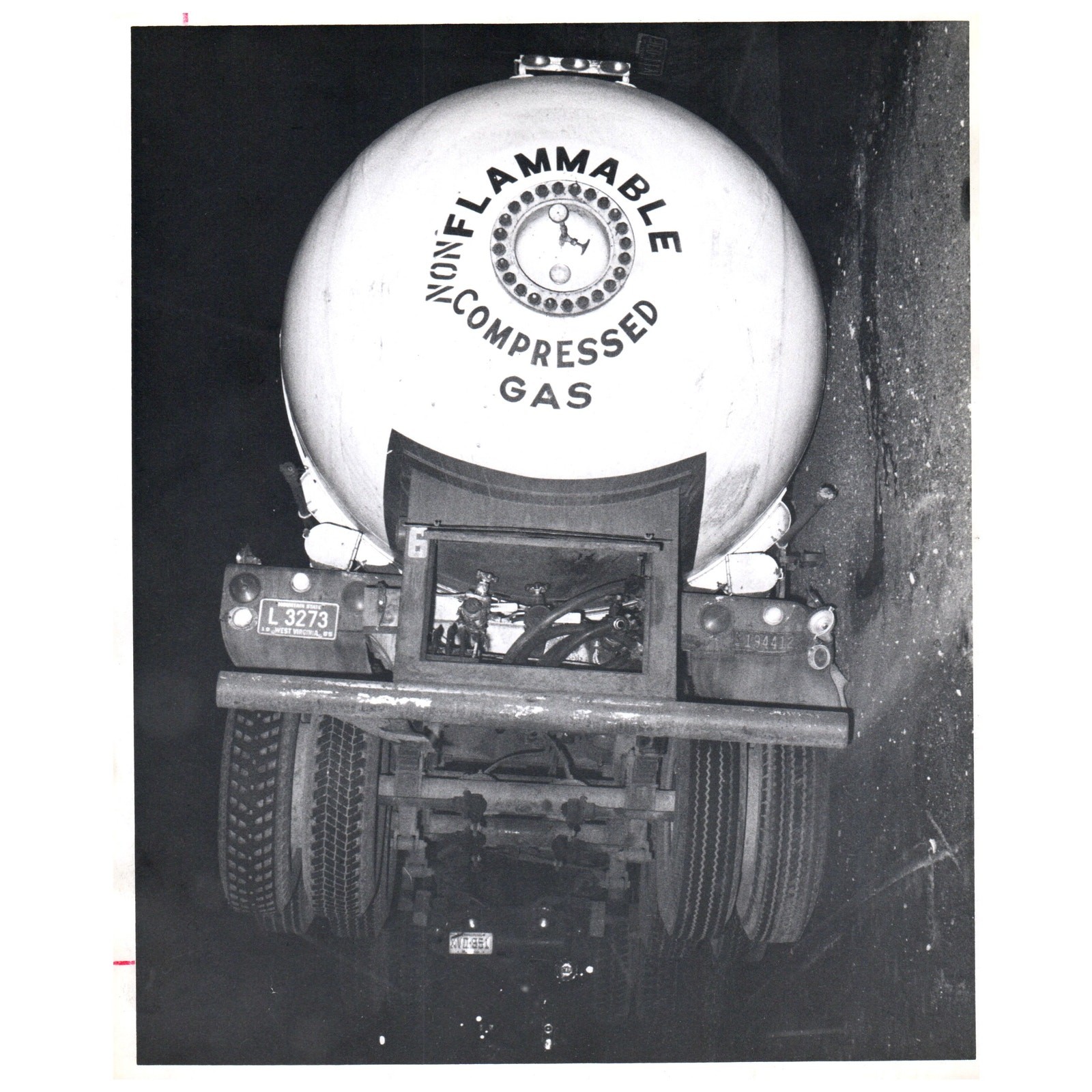 c1960 Original Press Photo Non Flammable Compressed Gasoline Truck AE1