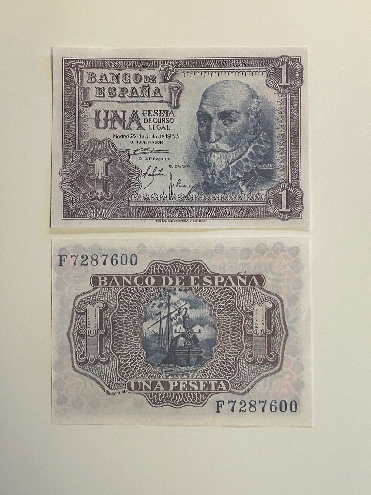 ANDORRA / LAMINATED HISTORICAL REPLICA PRINT – (P) 1 PESSETA NOTE