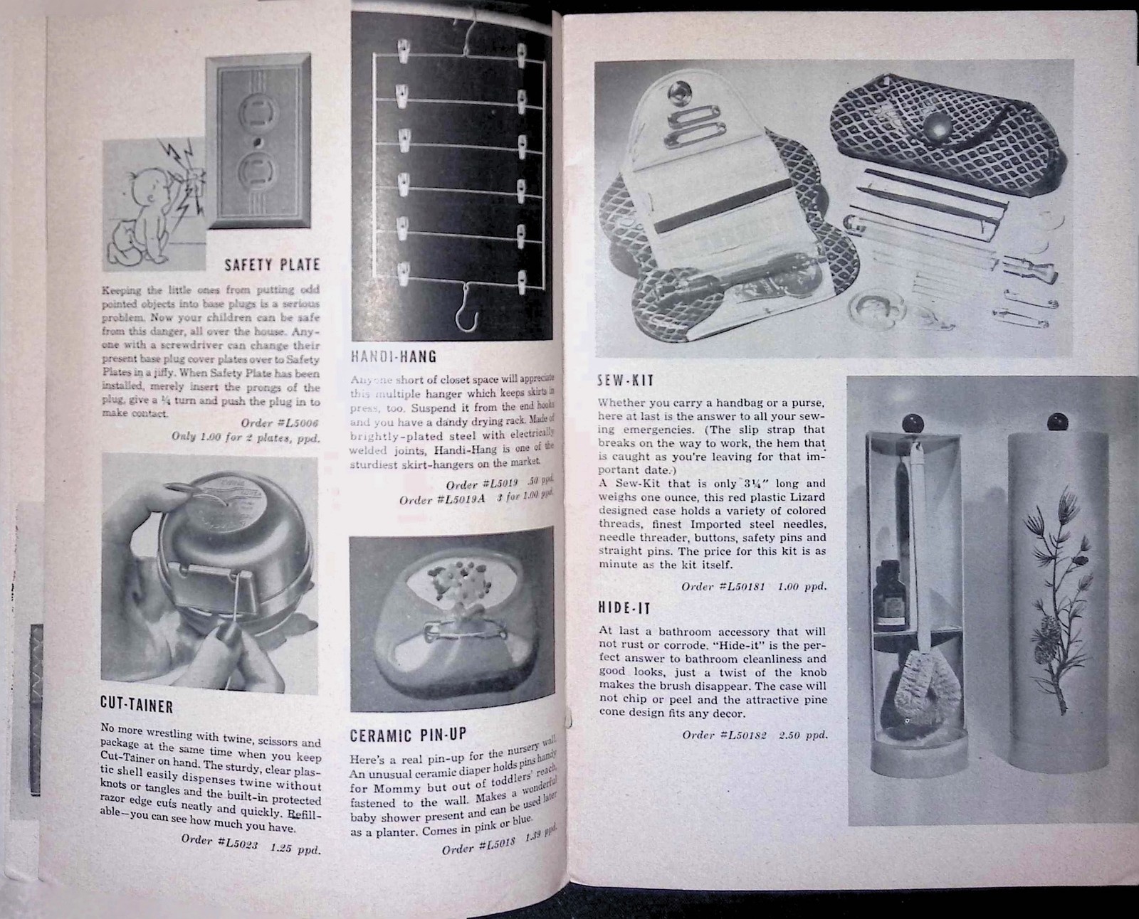 L-35 Catalog Page c1950 Kitchenware Grid Advertising Americana Ephemera