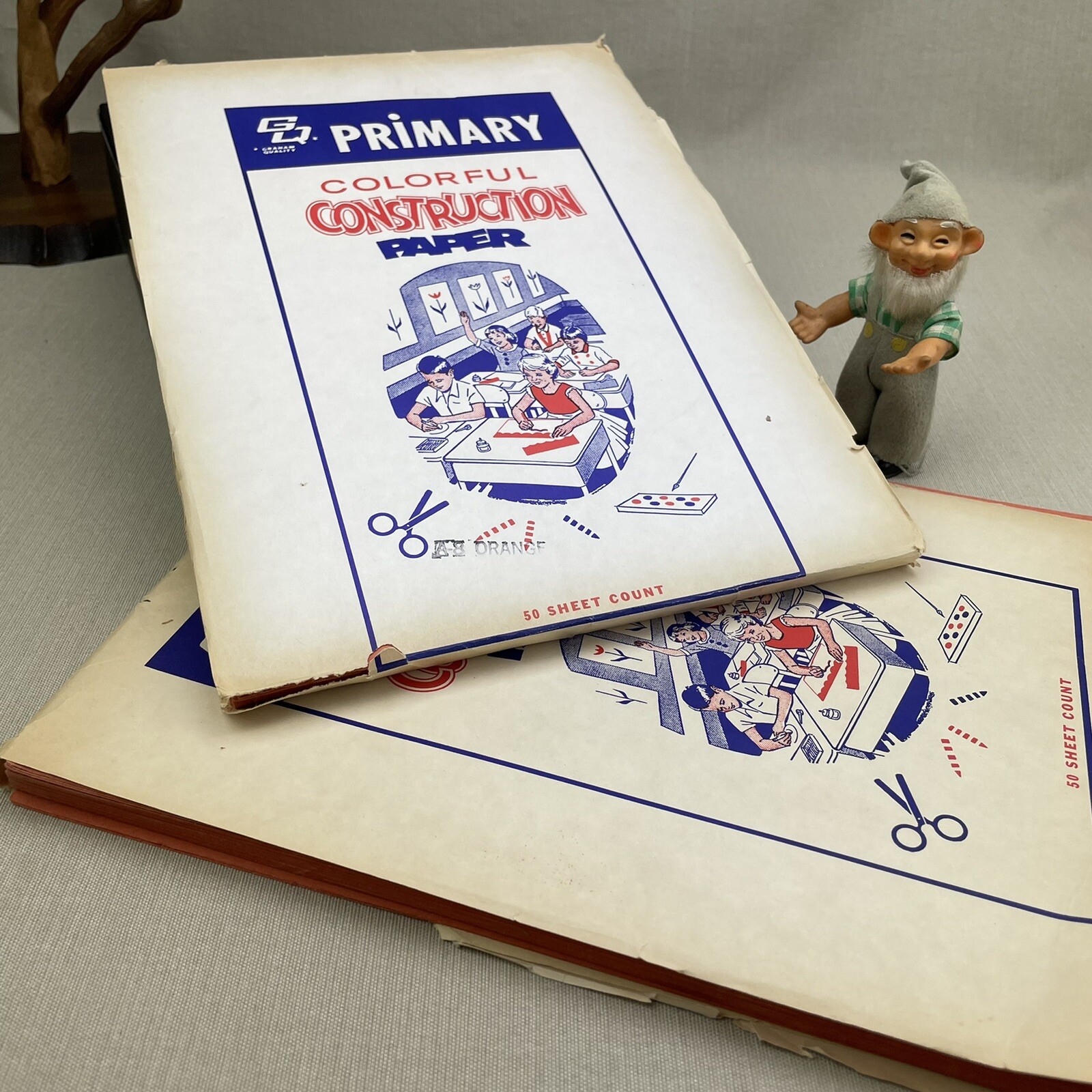 2 Packages Primary Vintage Construction Paper ~A-8 Orange~ Graham Quality