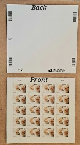USPS 100 FOREVER STAMPS 5 SHEETS White Rose Wedding Invitations