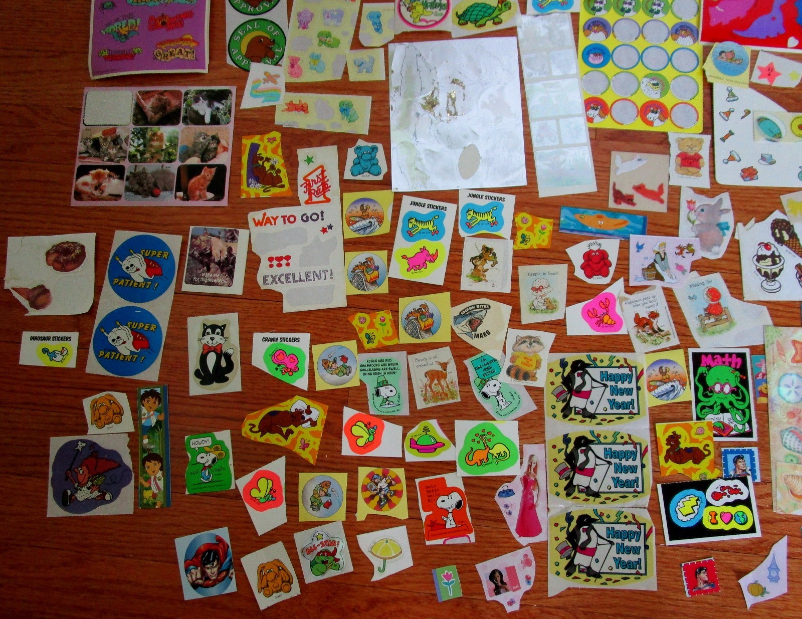 100’s Vtg 80s 90s LOT Stickers Hallmark Lisa Frank Star Wars ET Sanrio NKOTB