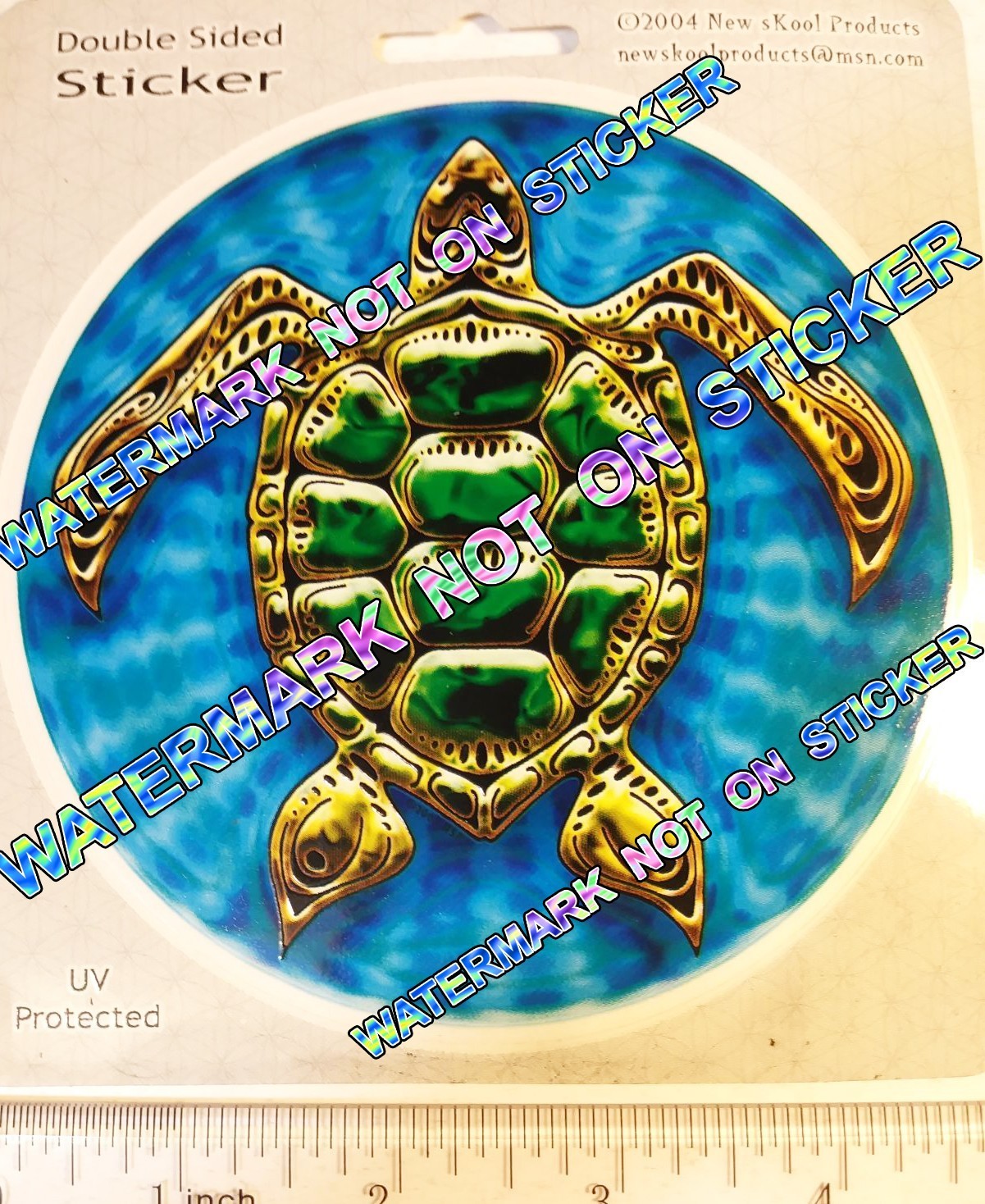 Grateful Dead STICKER Vintage Official 2004 Sea Turtle Clear 2 sided Rare