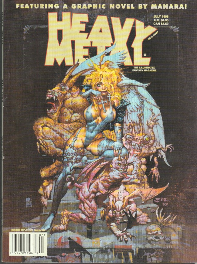 HEAVY METAL 7 1998 Manara, Dossier Rob Prior Azpiri etc