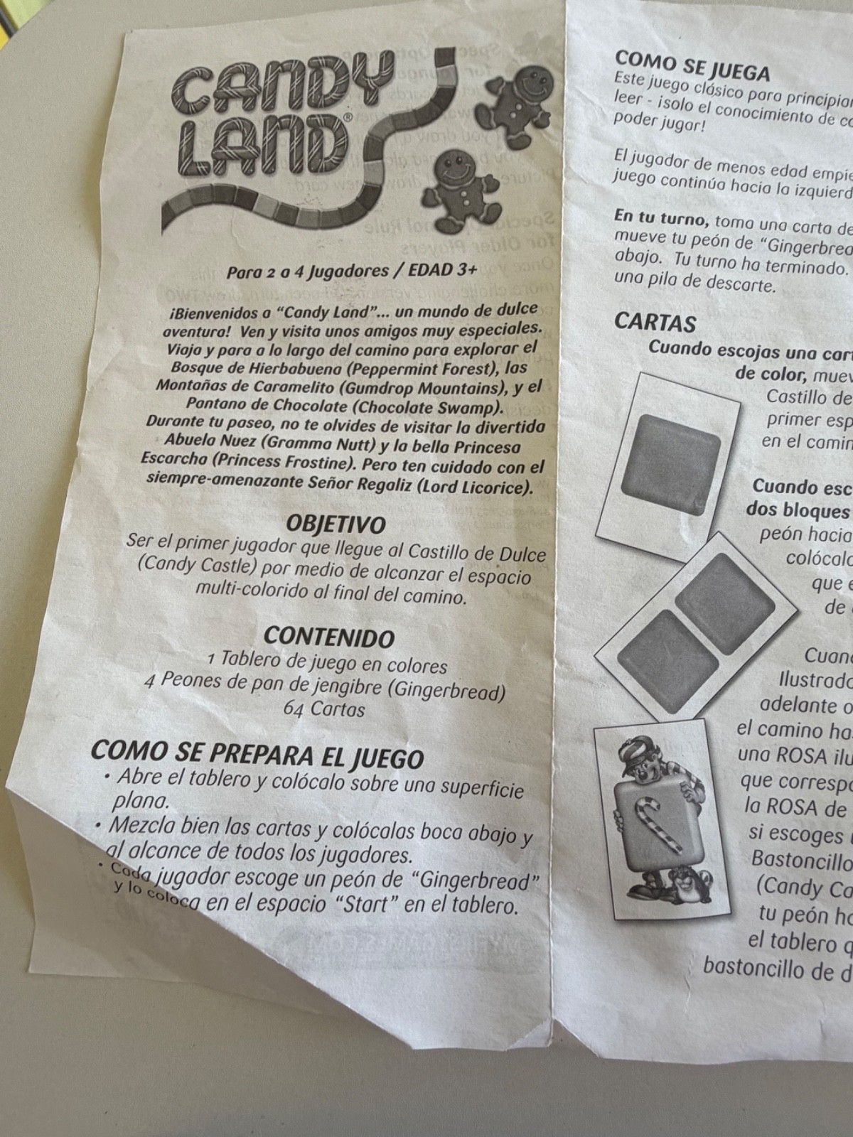 Vintage 80’s Candy Land Instruction Pamphlet ~ Pamphlet ONLY