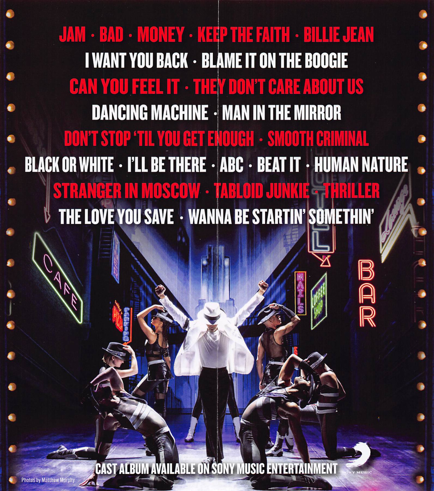 Michael Jackson MJ the musical 2023 Ad Flyer Broadway New York City