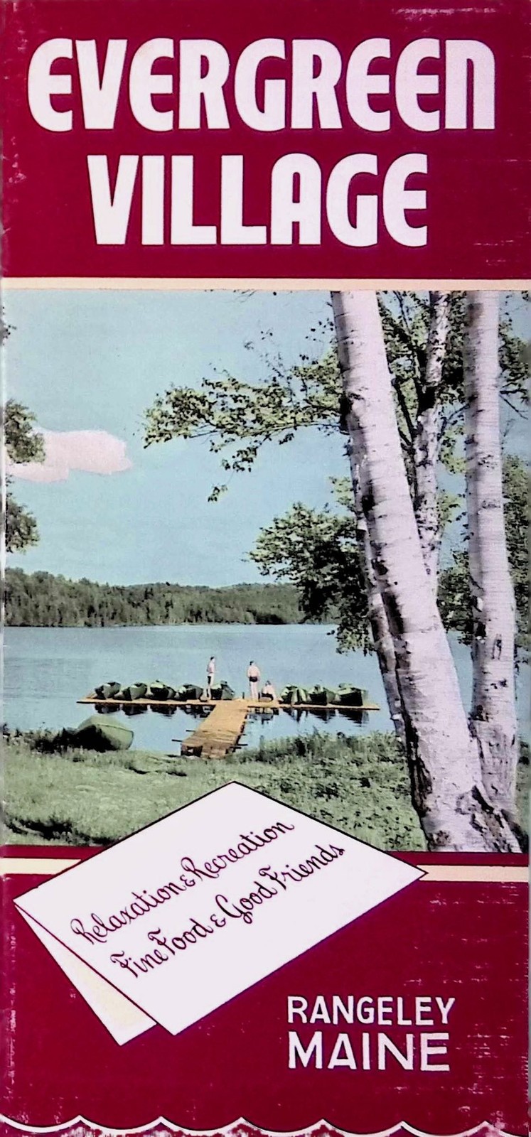 Evergreen Village Wisconsin Dells 1950s Resort Brochure Cabins Lake Rustic