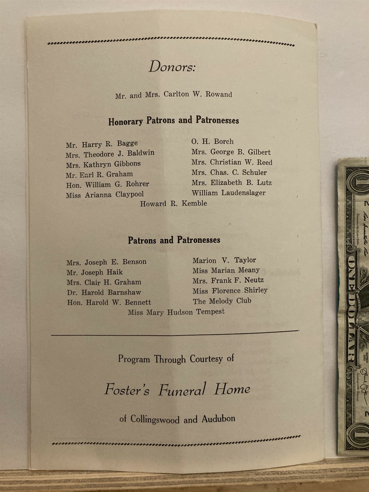 1971 Beethoven Club of Camden Cherry Hill Mall Concert Program New Jersey NJ Vtg