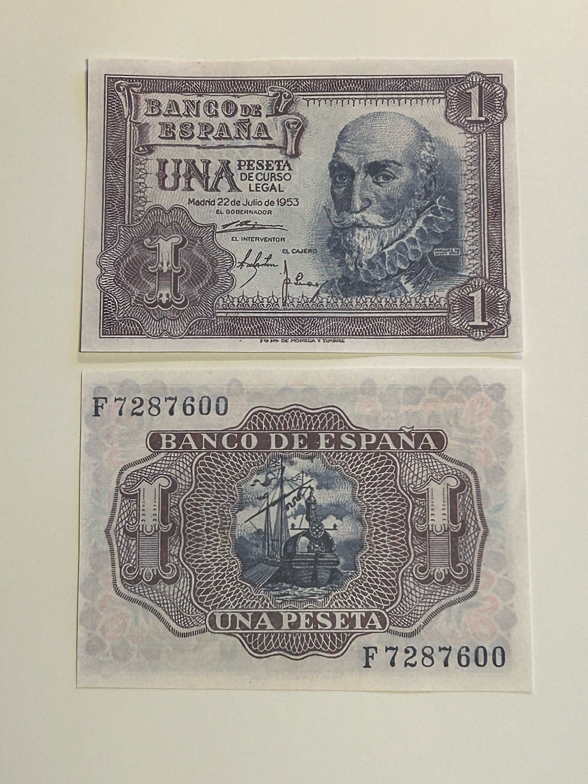 ANDORRA / LAMINATED HISTORICAL REPLICA PRINT – (P) 1 PESSETA NOTE
