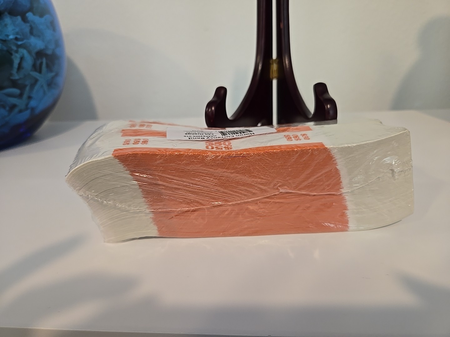 1000 Self-Sealing Orange Bill Money Straps Bands $50 Cash Wrappers Currency