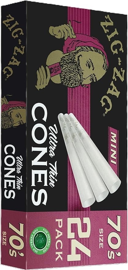Zig-Zag 70’s Ultra Thin Mini Pre Rolled 24 Cones Pack | Best Price!