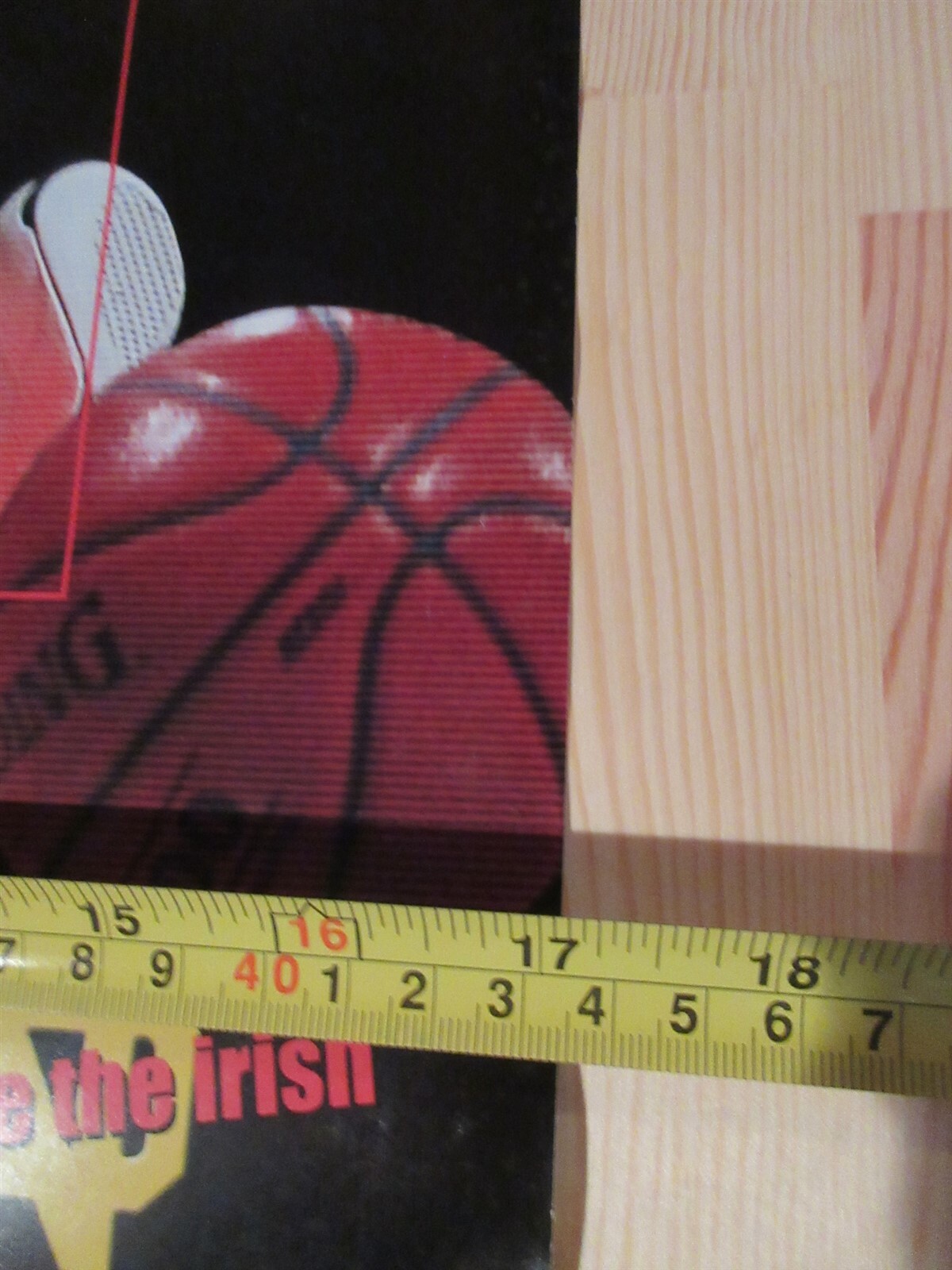 Notre Dame Baskeball schedule poster 2000-01 TROY MURPHY 17″ x 27″