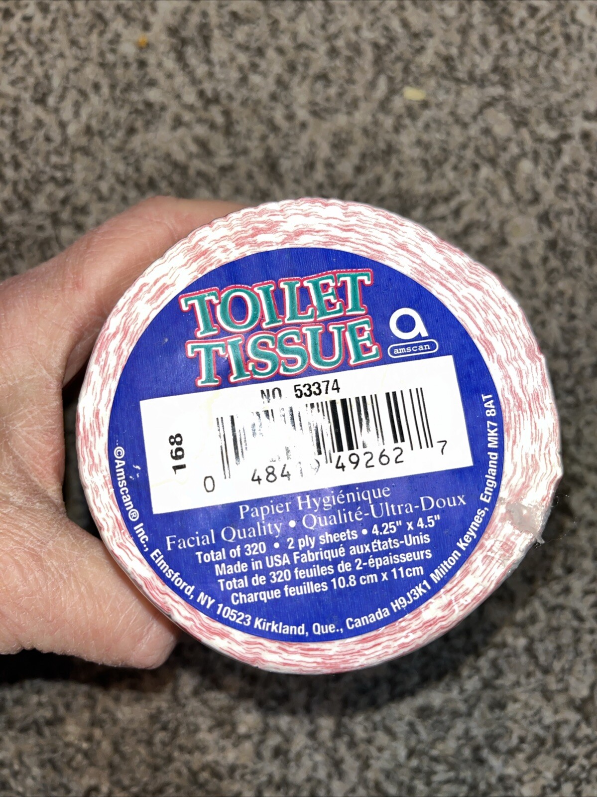 Roll of Vintage Toilet Paper Valentine’s Day Heart Toilet Paper Novelty